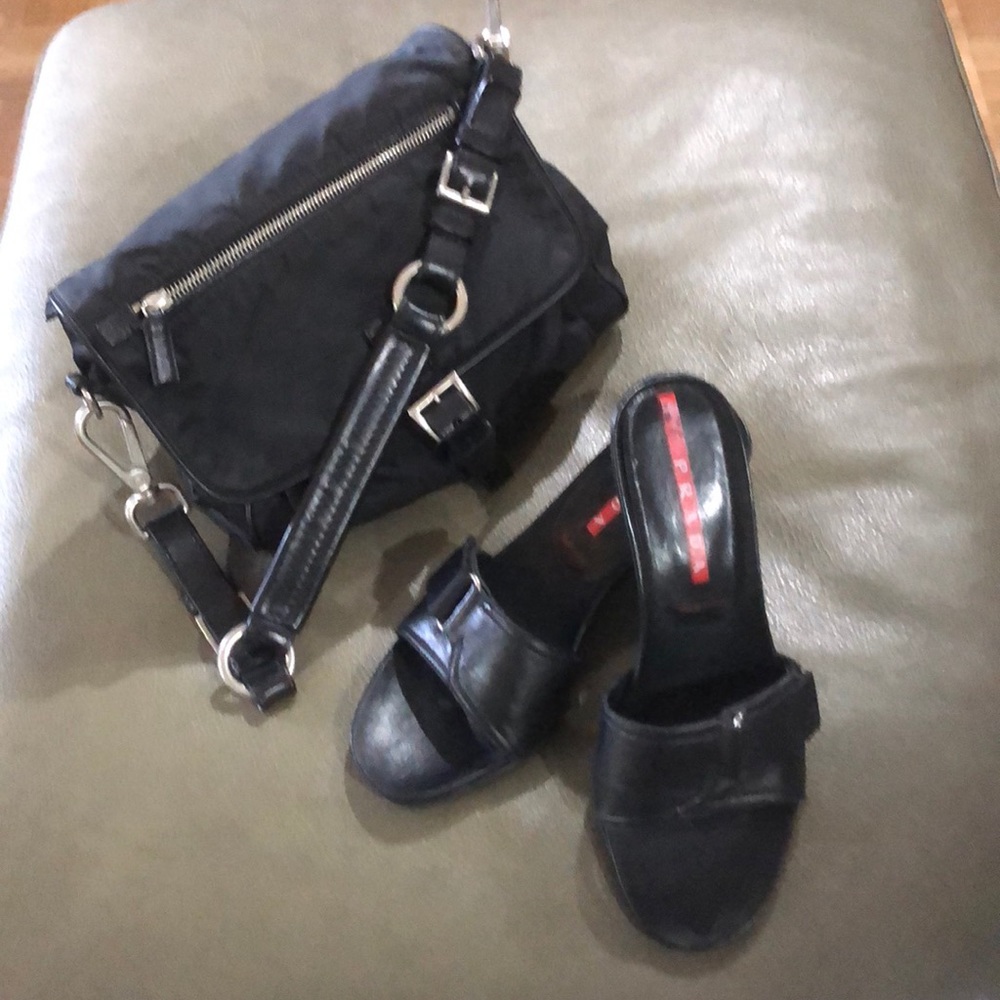 Prada purse and Nylon / Leather Bag Set